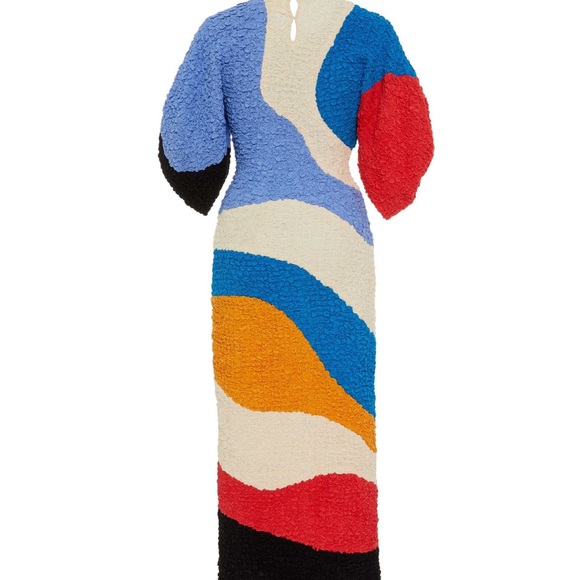 SOLD! Mara Hoffman Freya Color Block Midi Dress S - Picture 4 of 12